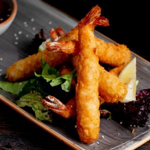 Gamberi in tempura  4 pz