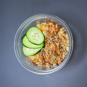 Riso saltato con salmone